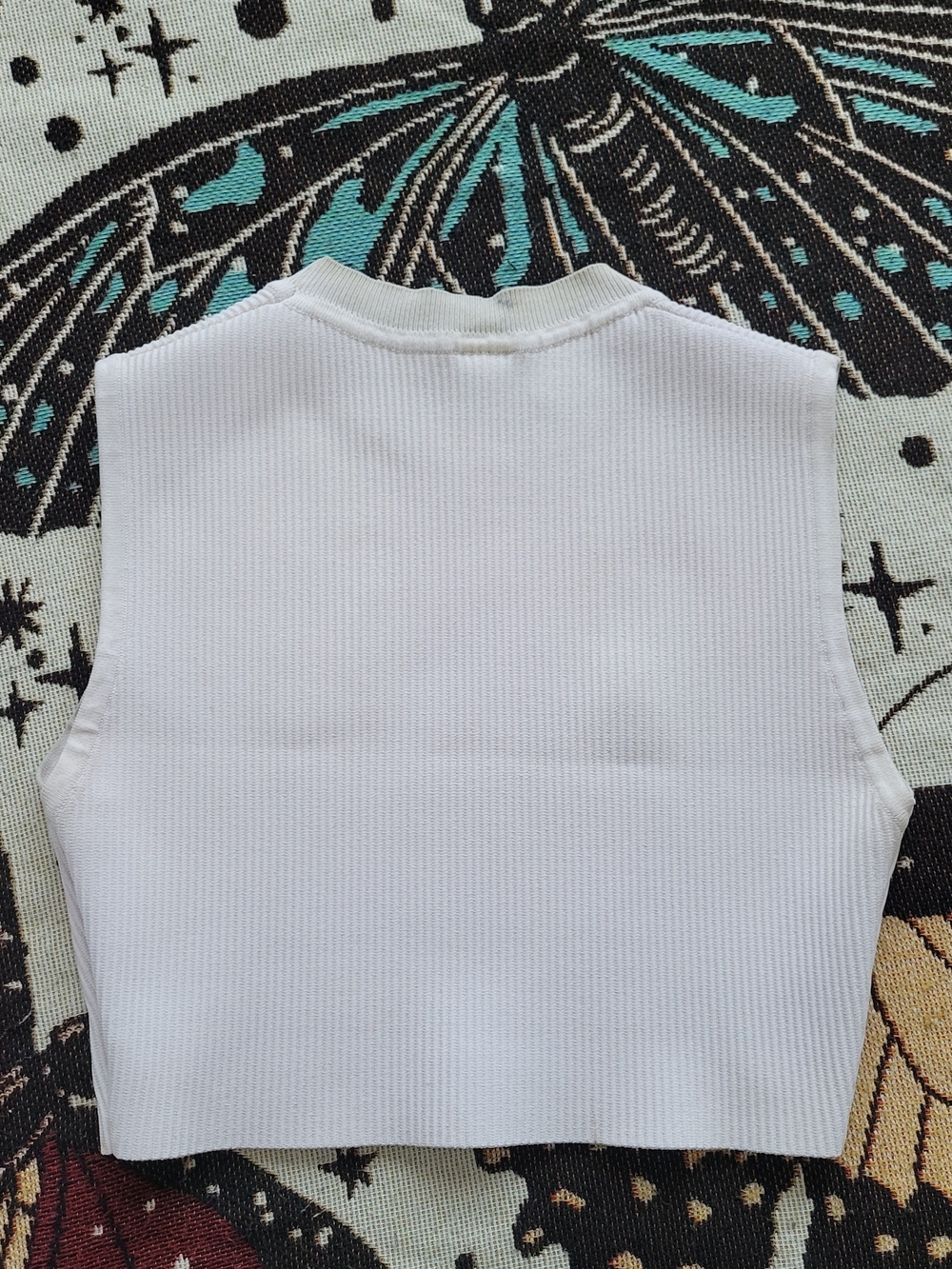 YoungLA White Ribbed Crop Tank